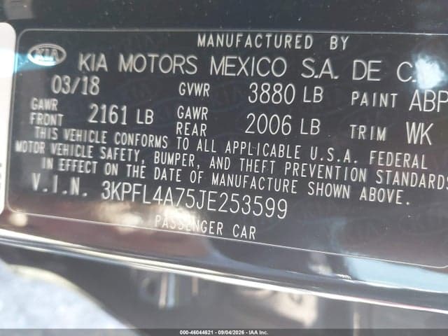 2018 KIA FORTE S 9