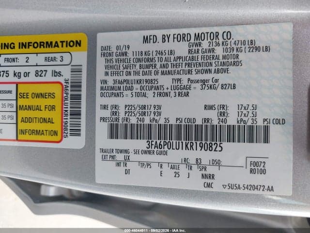 2019 FORD FUSION HYBRID SE 9