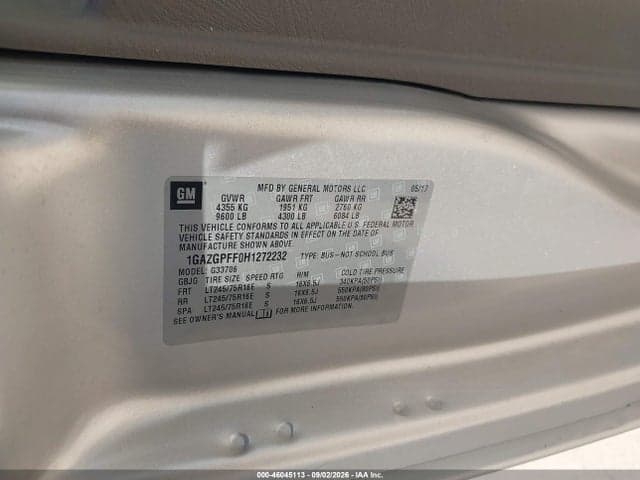 2017 CHEVROLET EXPRESS 3500 LT 9