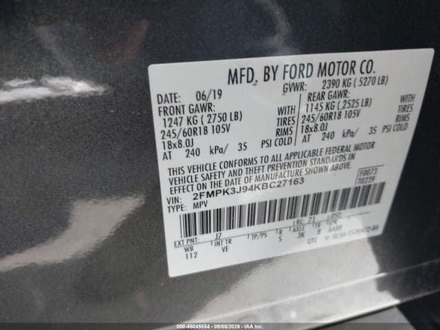 2019 FORD EDGE SEL 9