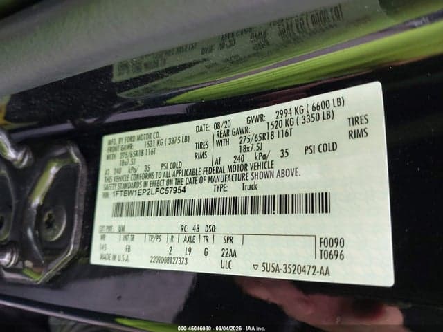 2020 FORD F-150 XLT 9