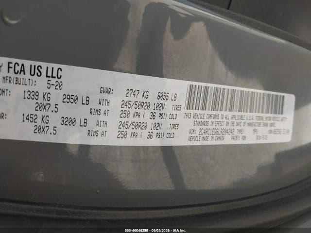 2020 CHRYSLER PACIFICA TOURING L PLUS 9