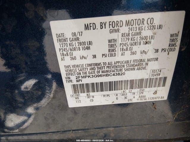 2017 FORD EDGE SE 9