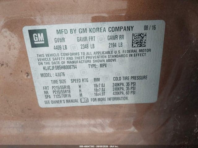 2017 BUICK ENCORE PREFERRED II 9