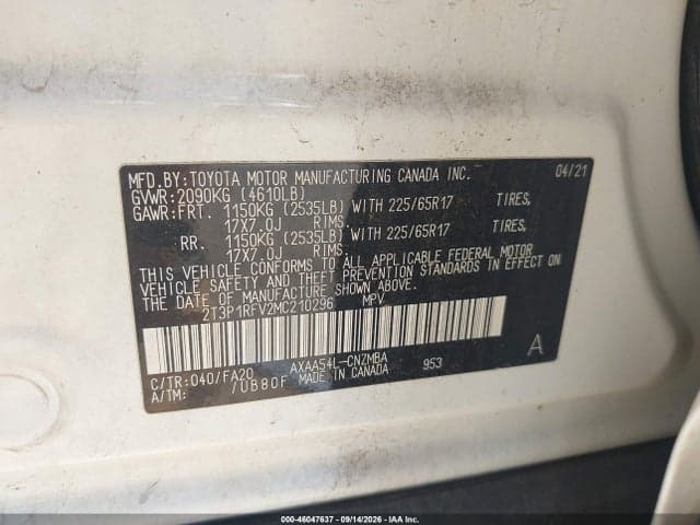 2021 TOYOTA RAV4 XLE 9