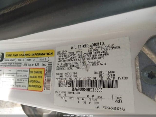 2017 FORD FUSION SE 9