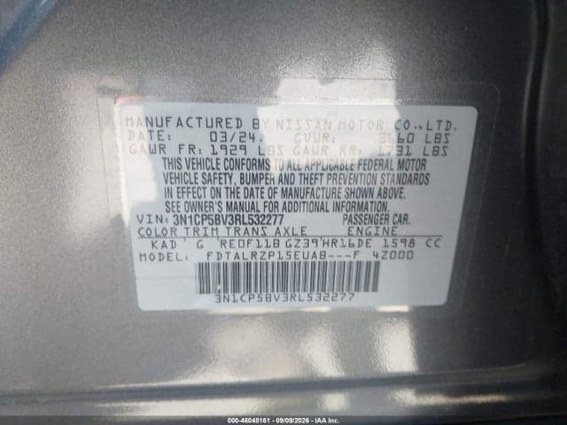 2024 NISSAN KICKS S XTRONIC CVT 9