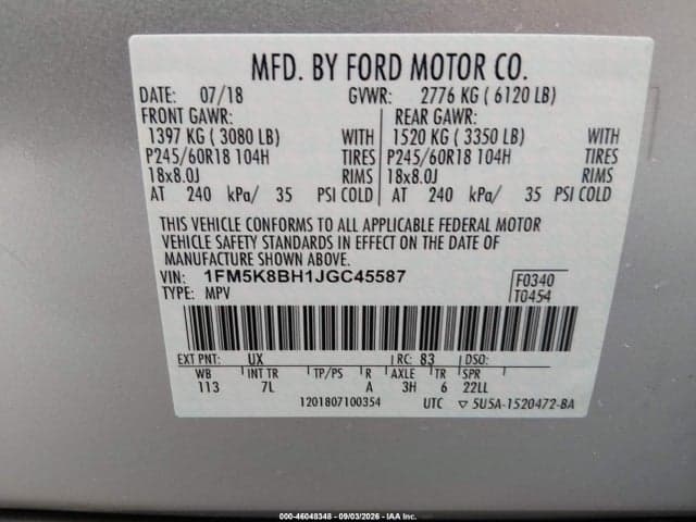 2018 FORD EXPLORER 9