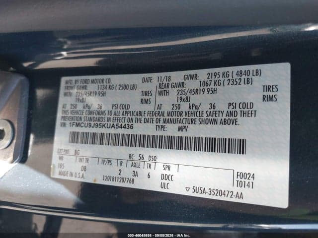 2019 FORD ESCAPE TITANIUM 9