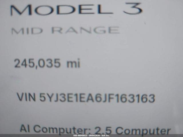 2018 TESLA MODEL 3 LONG RANGE/MID RANGE 16