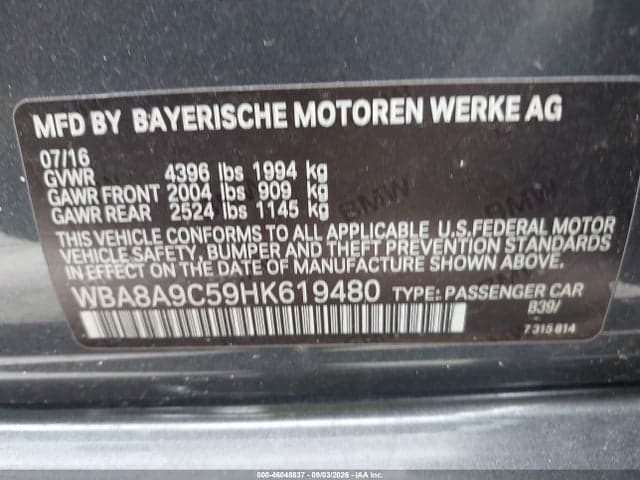 2017 BMW 320I 6