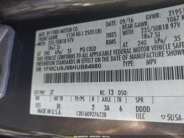 2017 FORD ESCAPE TITANIUM 2