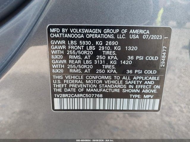 2024 VOLKSWAGEN ATLAS 2.0T SEL 9