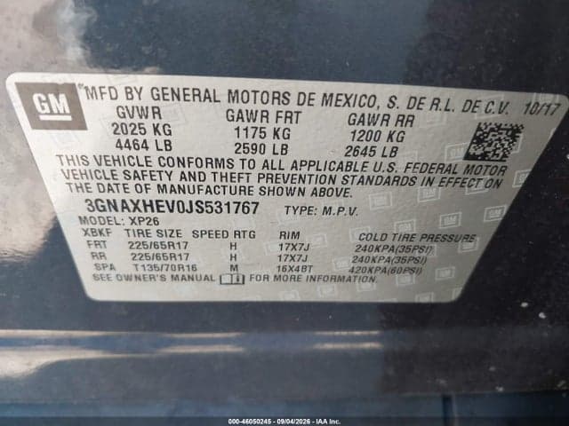 2018 CHEVROLET EQUINOX LS 5