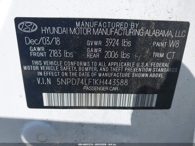 2019 HYUNDAI ELANTRA SE 7