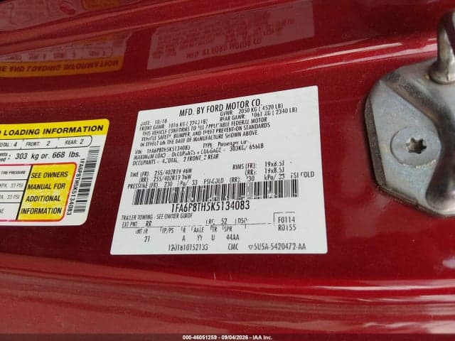 2019 FORD MUSTANG ECOBOOST 9