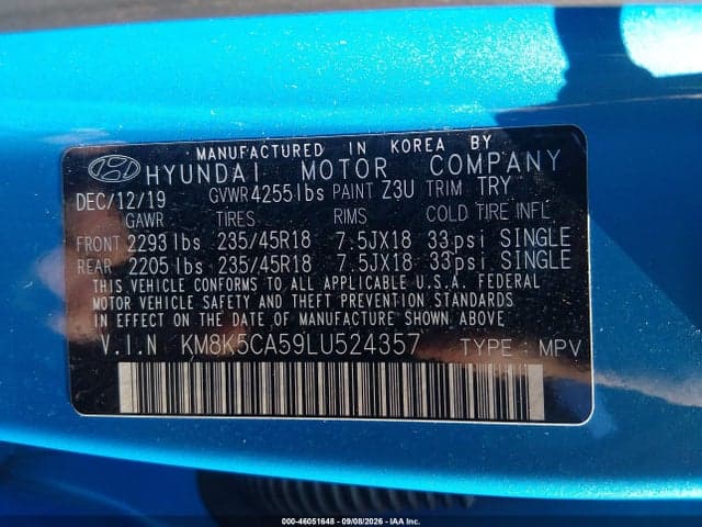 2020 HYUNDAI KONA ULTIMATE 9