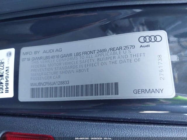 2018 AUDI A5 SPORTBACK PREMIUM PLUS 9