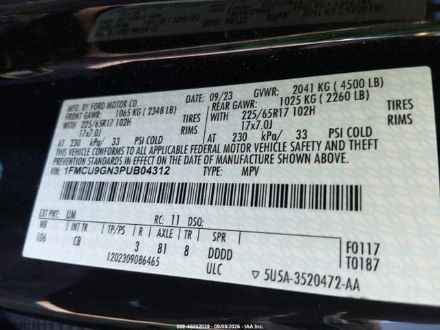 2023 FORD ESCAPE ACTIVE 6