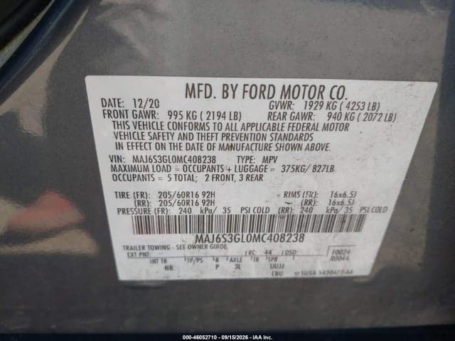 2021 FORD ECOSPORT SE 9