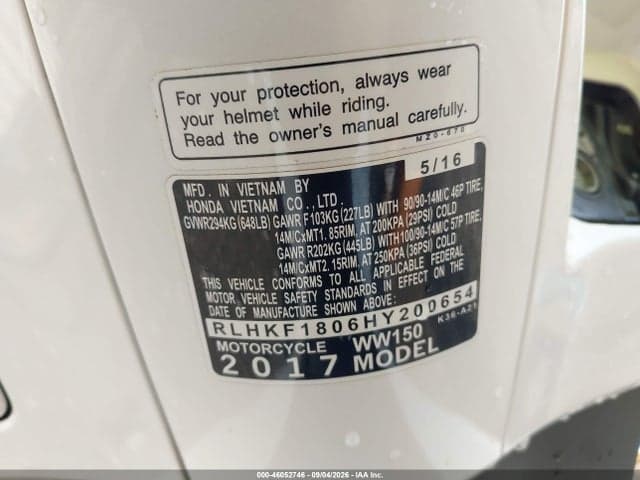 2017 HONDA PCX 150 10