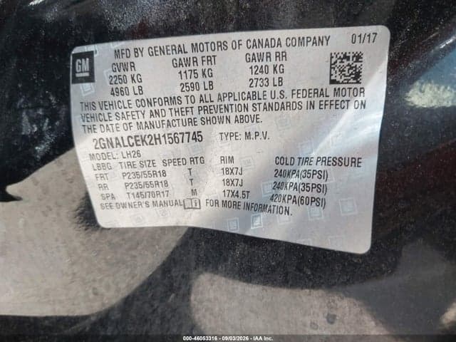 2017 CHEVROLET EQUINOX LT 9