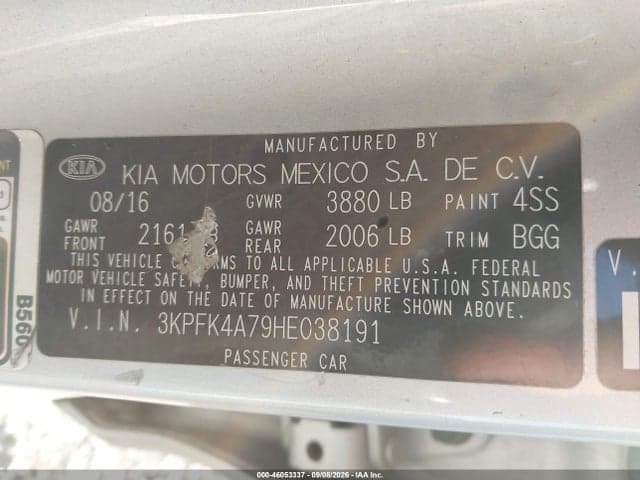 2017 KIA FORTE LX 9