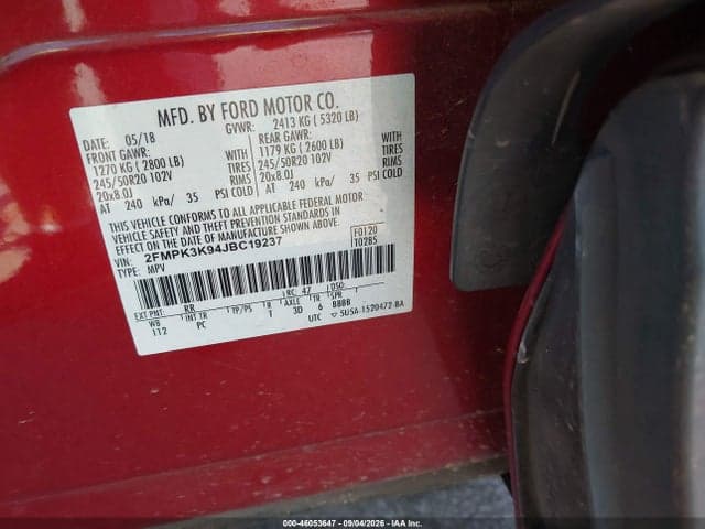 2018 FORD EDGE TITANIUM 9