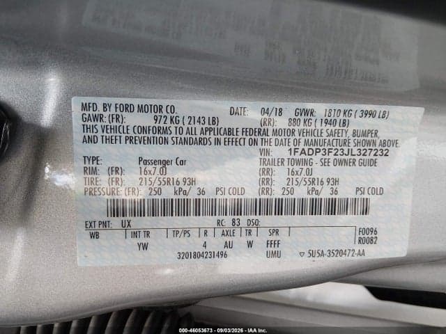 2018 FORD FOCUS SE 9