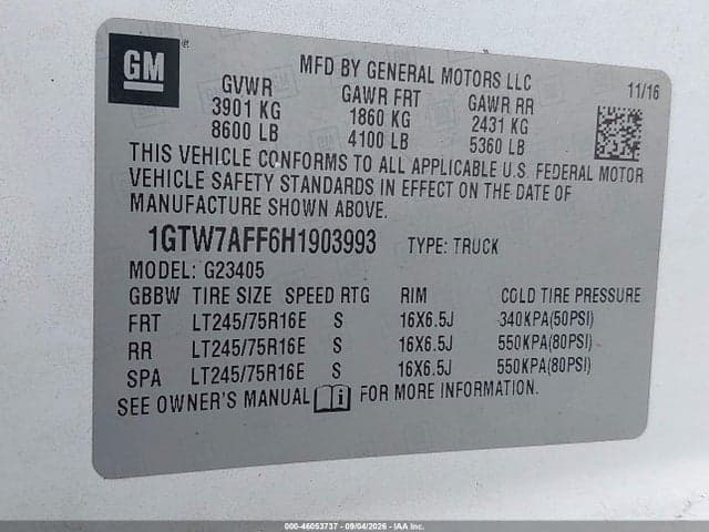 2017 GMC SAVANA 2500 WORK VAN 5