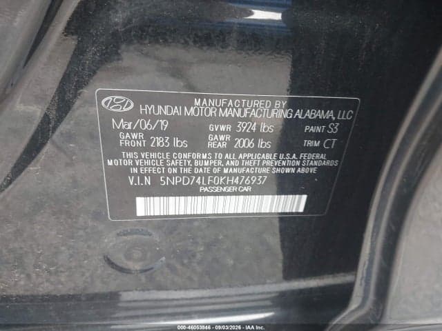2019 HYUNDAI ELANTRA SE 9
