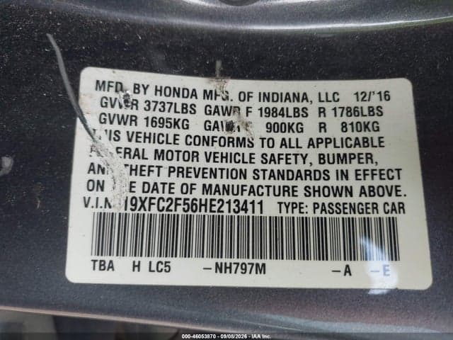 2017 HONDA CIVIC LX 9