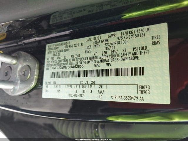 2025 FORD ESCAPE ST-LINE 6