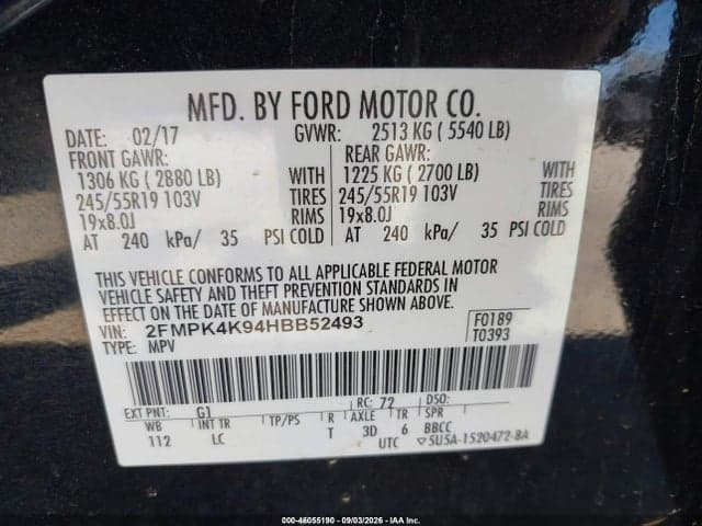 2017 FORD EDGE TITANIUM 9