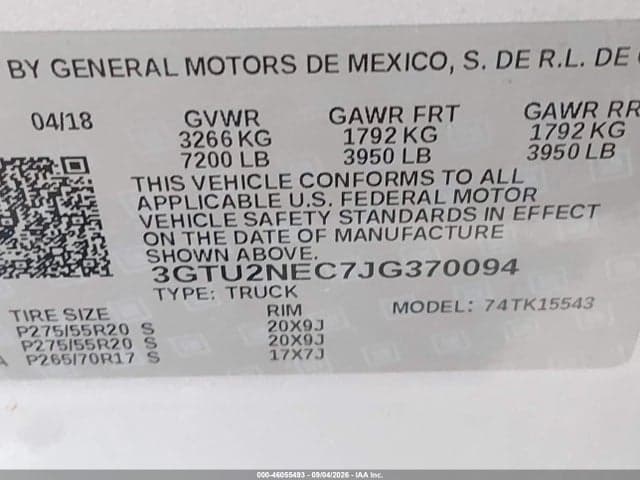 2018 GMC SIERRA 1500 SLT 9