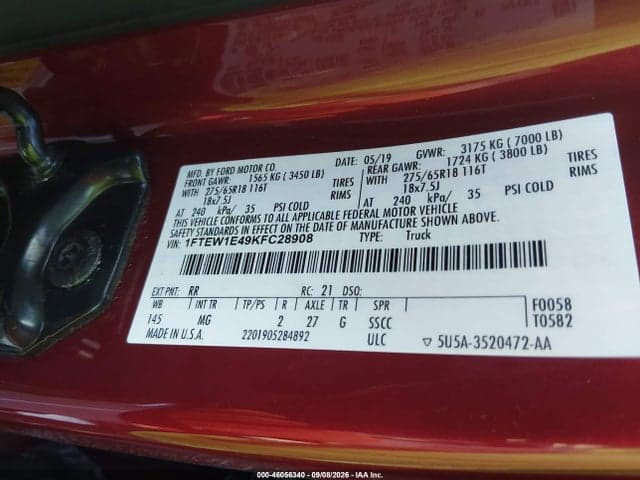 2019 FORD F-150 XLT 9