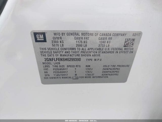 2017 CHEVROLET EQUINOX LT 9
