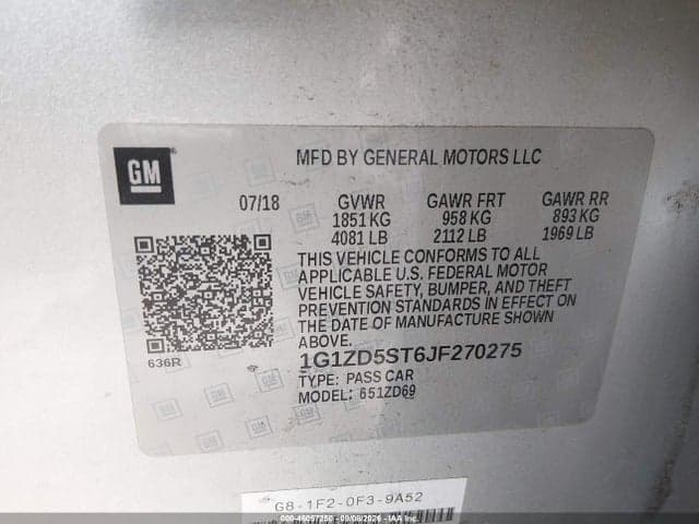 2018 CHEVROLET MALIBU LT 9
