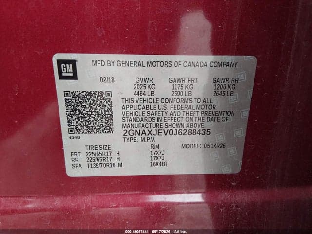 2018 CHEVROLET EQUINOX LT 9
