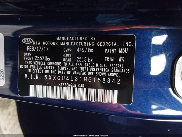 2017 KIA OPTIMA EX 9