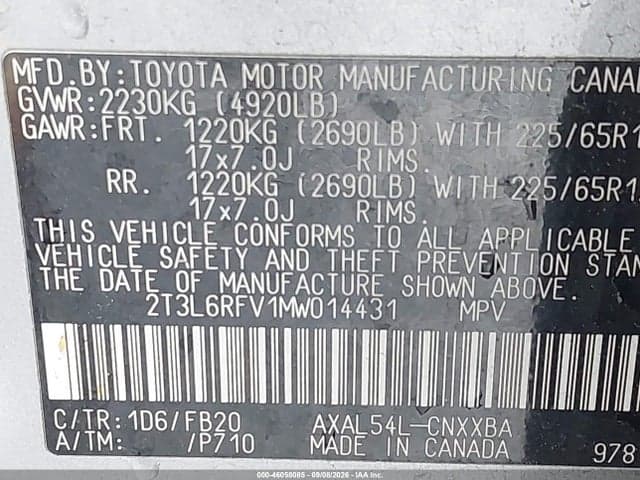 2021 TOYOTA RAV4 HYBRID LE 9