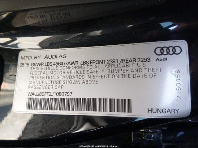 2018 AUDI A3 2.0T PREMIUM/2.0T TECH PREMIUM 9