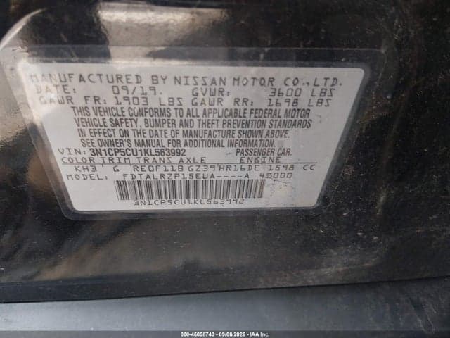 2019 NISSAN KICKS S 9
