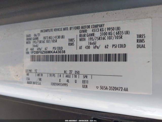 2021 FORD TRANSIT-350 CAB 9