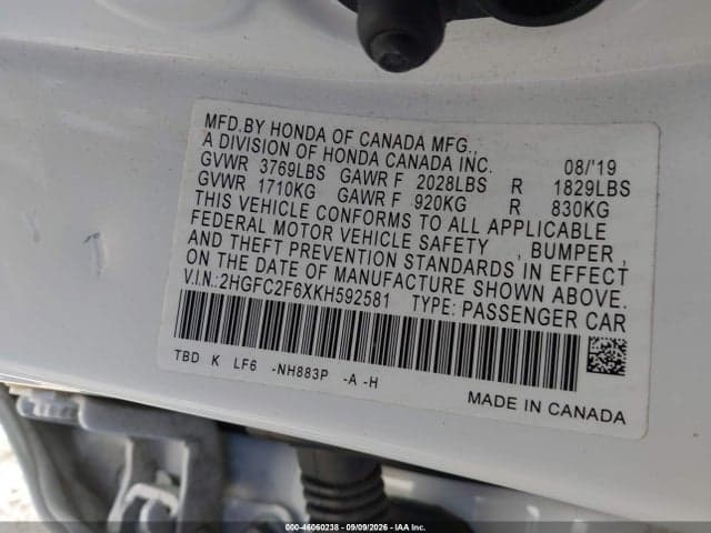 2019 HONDA CIVIC LX 9