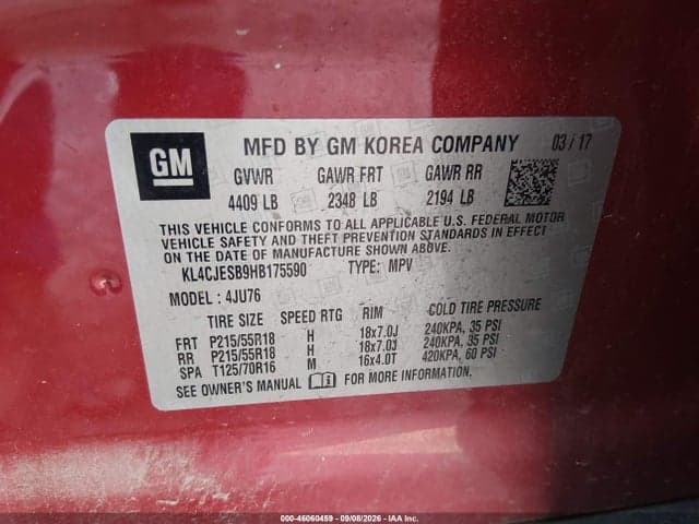 2017 BUICK ENCORE PREFERRED 9