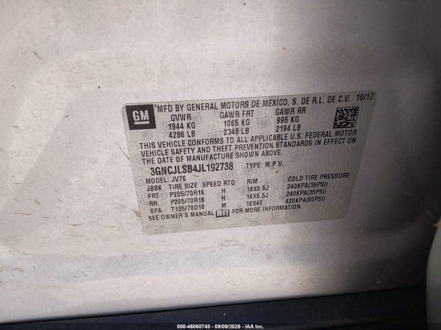 2018 CHEVROLET TRAX LT 9
