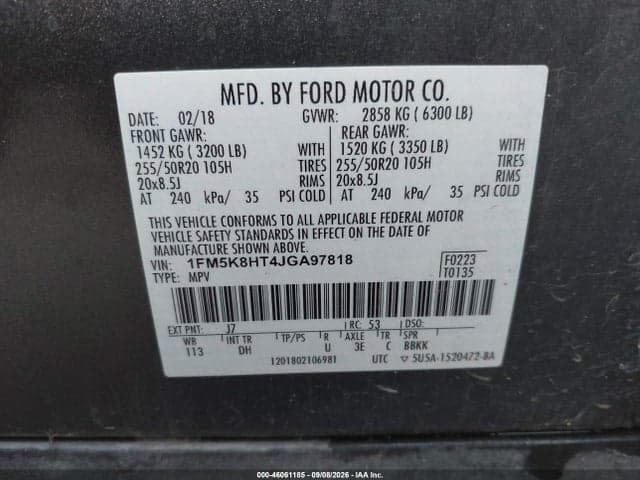 2018 FORD EXPLORER PLATINUM 9