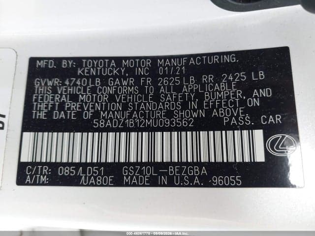 2021 LEXUS ES 350 9