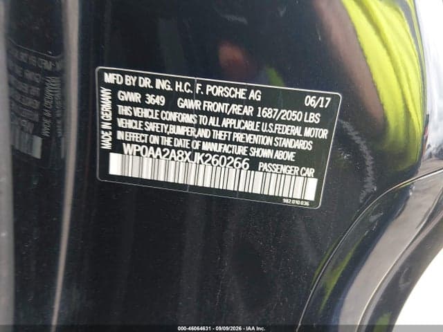 2018 PORSCHE 718 CAYMAN 9